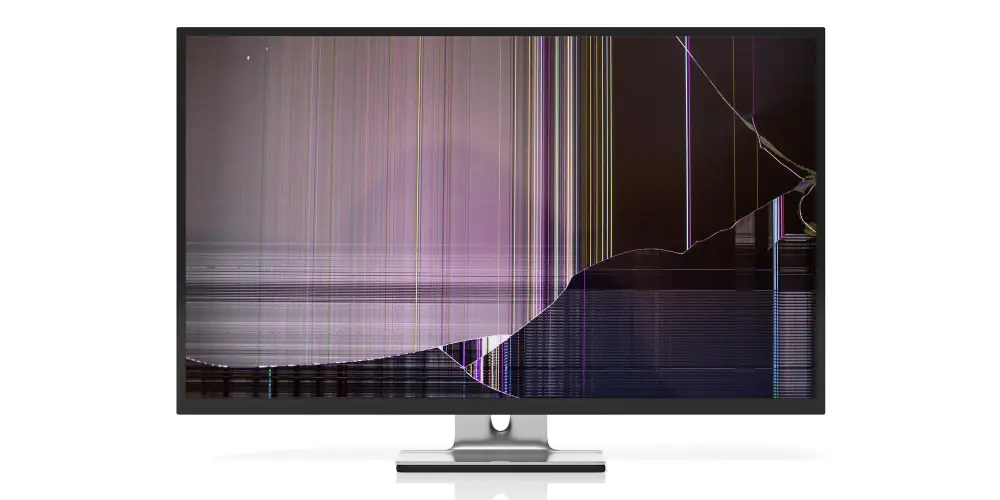 lcd monitor with cracks