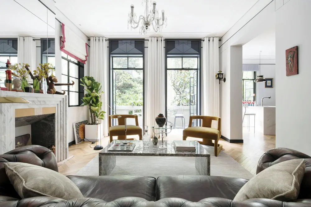 well lit high value home living room interior design