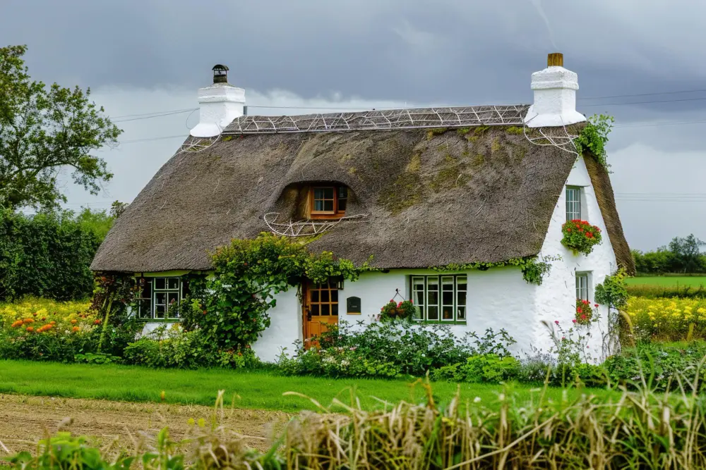 charming country cottage thatched roof